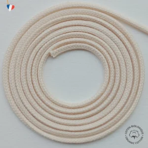 Cordon 3mm en coton bio GOTS - Fabrication française