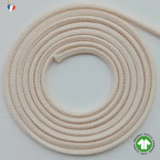 Cordon 3mm en coton bio certifié GOTS - Fabrication Française