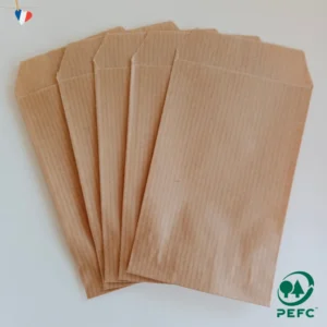 Petites pochettes kraft 7x12cm - Fabriquées en France