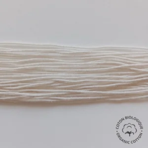 Fil élastique 0,6mm en coton biologique certifié GOTS et caoutchouc naturel