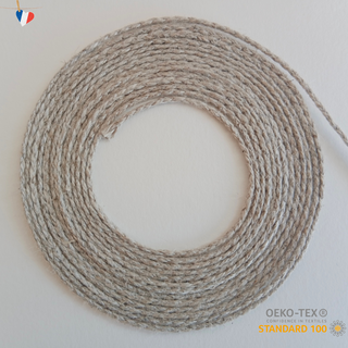 Cordon 3mm en coton bio certifié GOTS - Fabrication Française