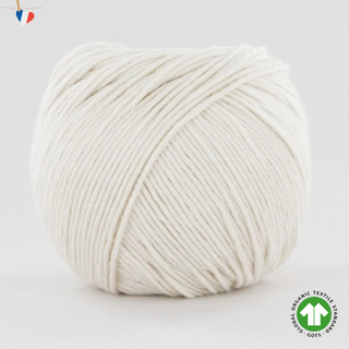 Fil à tricoté 7 brins en coton biologique certifié GOTS - Fabrication française Fil à tricoté 7 brins en coton biologique certifié GOTS - Fabrication française