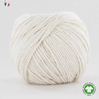 Fil à tricoté 9 brins en coton biologique certifié GOTS - Fabrication française