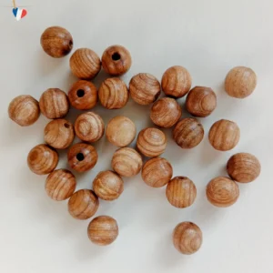 Perles en bois de frêne 10mm - Fabrication française
