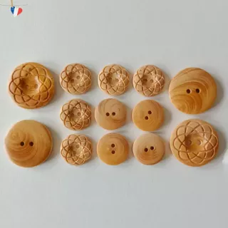 Boutons Rose des bois - Fabriqué en France