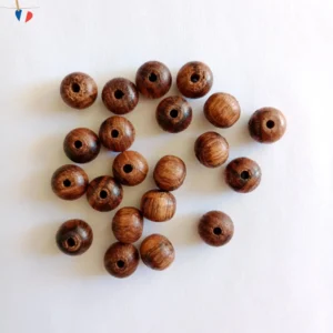 Perles en bois de châtaignier 12x10mm - Fabrication française - Bois revalorisé (3)