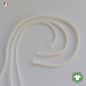 Mèche à bougies en coton biologique certifié GOTS - de 1 à 3 mm - Fabrication française